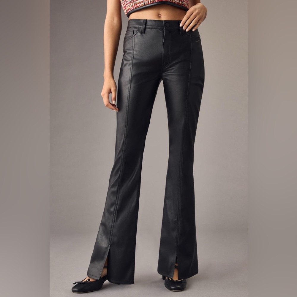 Hudson Barbara Faux Leather High Rise Bootcut Pants